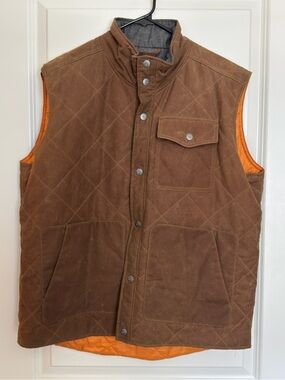 Men's Quilted Waxed Vest by Flint and Tinder